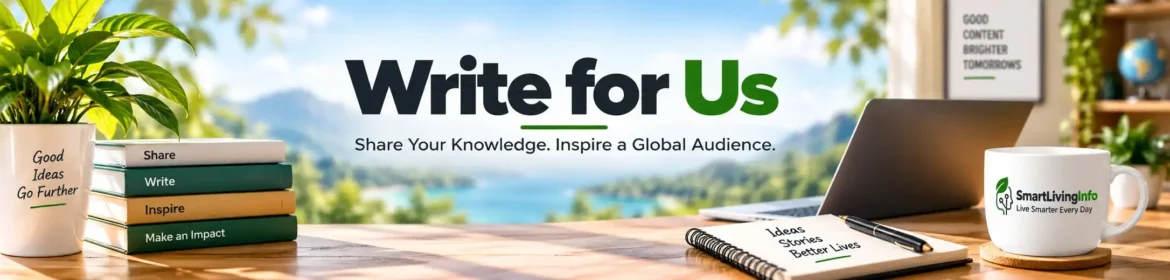Write for Us at SmartLivingInfo and contribute useful insights, expertise, and original ideas